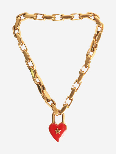 Red and gold Heart Padlock necklace Necklaces Dior 