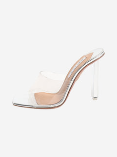 Silver Mirror plexi 105 mules - size EU 39 Heels Aquazzura 