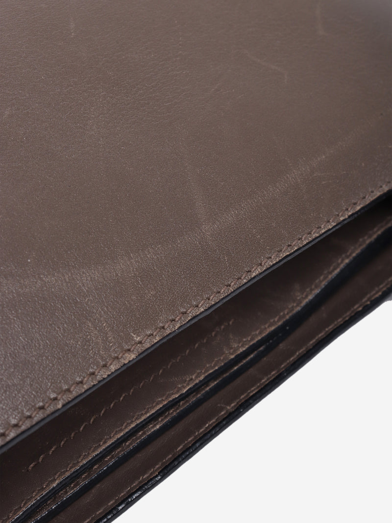 Brown vintage leather shoulder bag