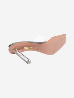 Silver Mirror plexi 105 mules - size EU 39 Heels Aquazzura 