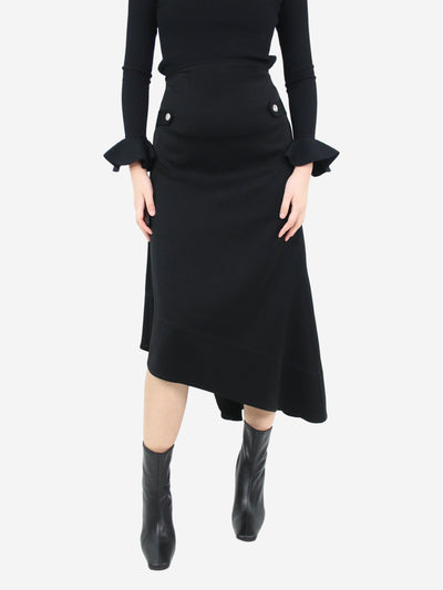 Black asymmetric midi skirt - size UK 8 Skirts Ellery 