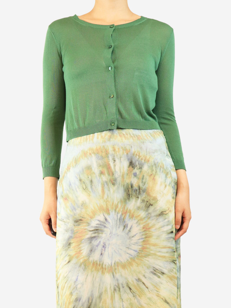 Green cropped cardigan - size S Knitwear Weekend Max Mara 