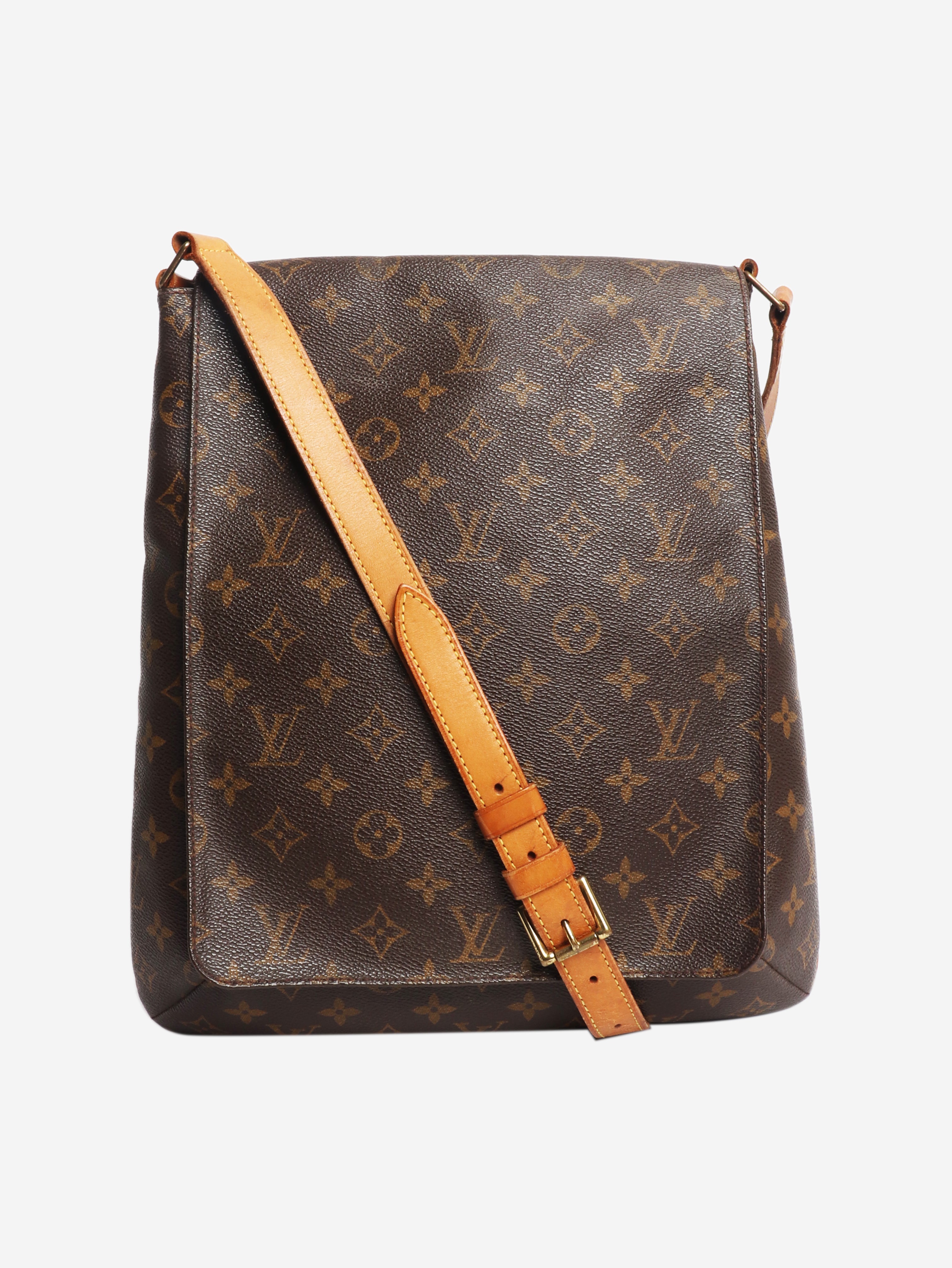 Brown Musette salsa monogram bag