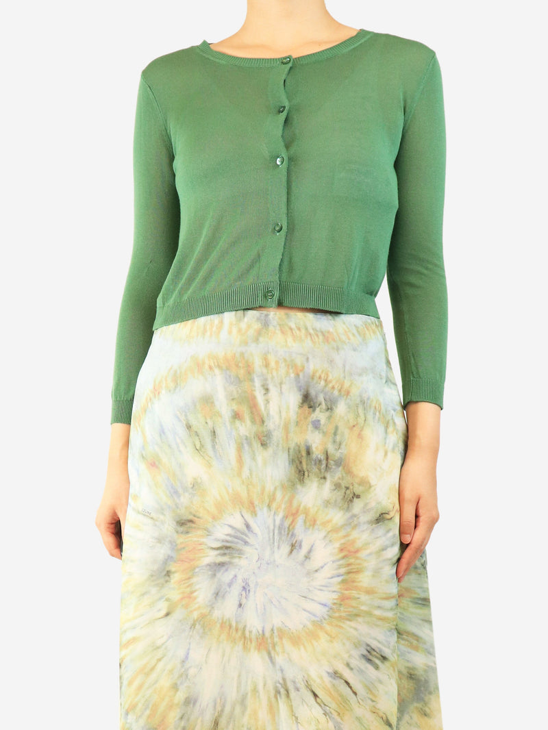 Green cropped cardigan - size S Knitwear Weekend Max Mara 