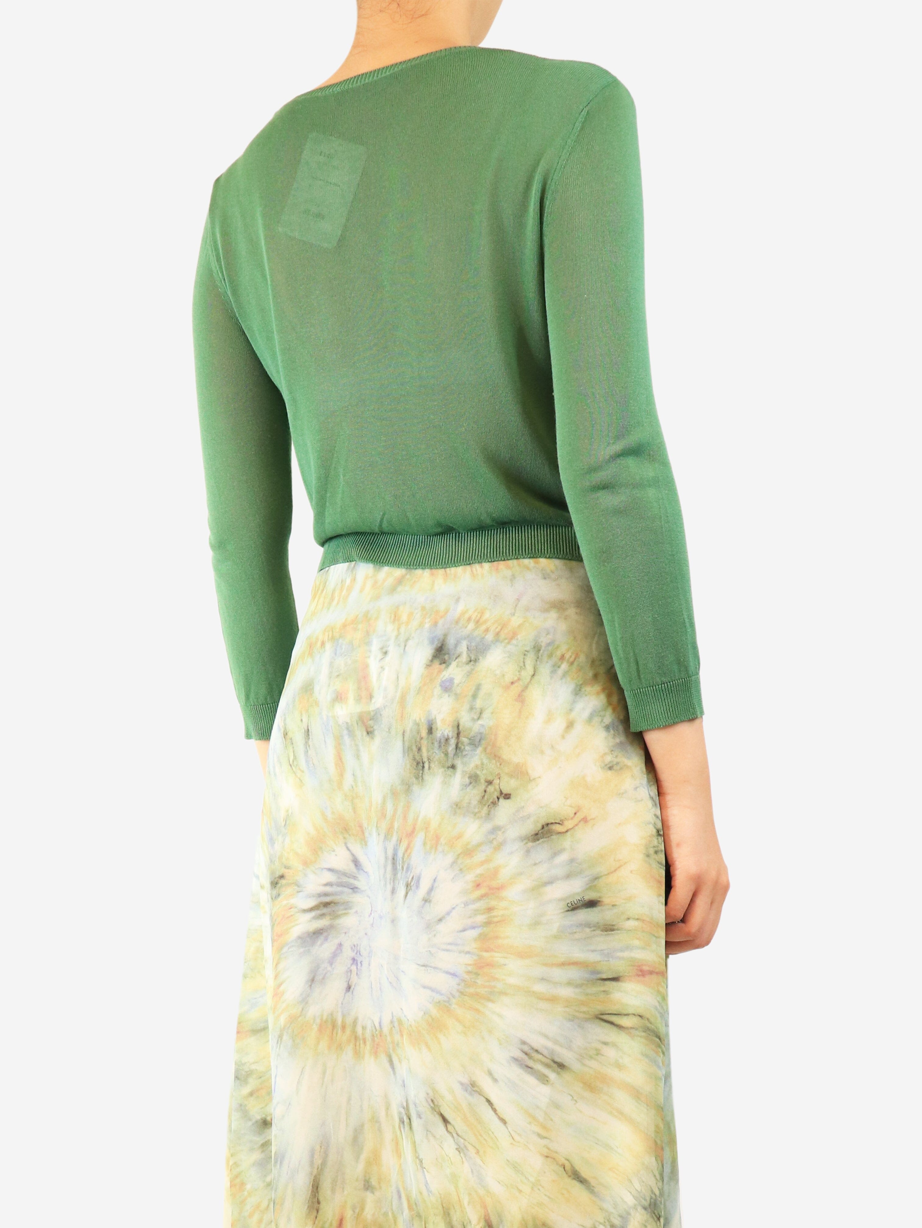 Green cropped cardigan - size S Knitwear Weekend Max Mara 