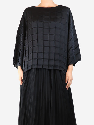 Black square-pleated satin blouse - size S Tops The Row 