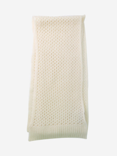 Cream loose knit mohair-blend scarf Scarves Zimmermann 