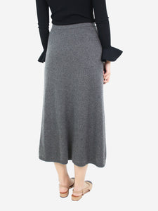 Chanel Grey cashmere knit midi skirt - size UK 12