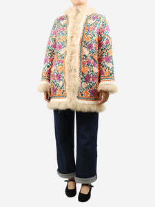 Antik Batik Multi embroidered lambswool Jimmy coat - size S