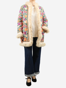 Antik Batik Multi embroidered lambswool Jimmy coat - size S