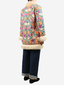 Antik Batik Multi embroidered lambswool Jimmy coat - size S