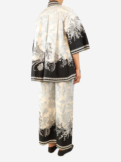 White printed shirt and trouser set - size UK 8 Sets Elie Saab 