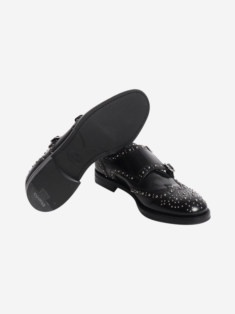 Black Lana Met monk-strap brogues - size EU 39 Flat Shoes Church's 