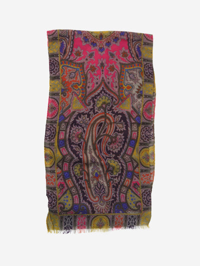Pink floral and paisley printed scarf Scarves Etro 