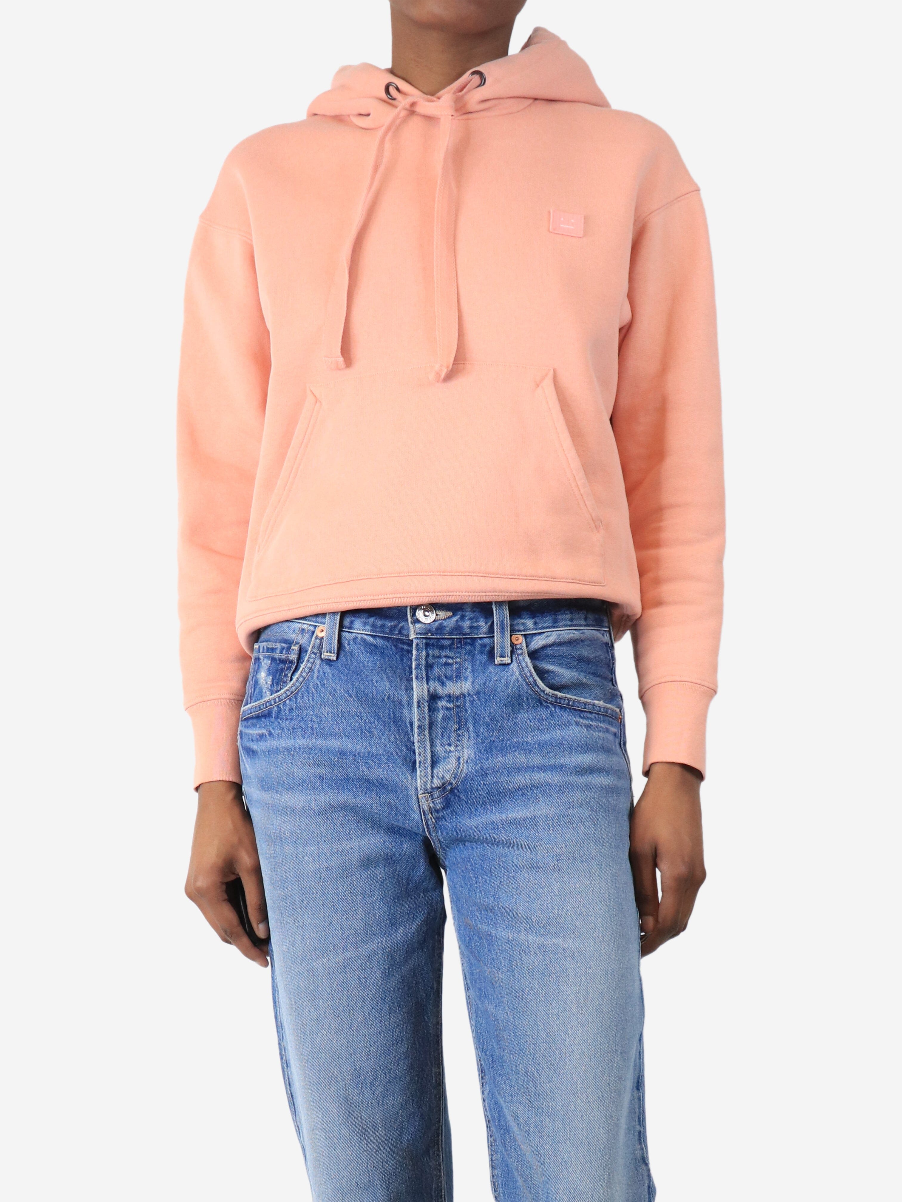 Salmon pink smiley face hoodie - size XXS Tops Acne Studios 