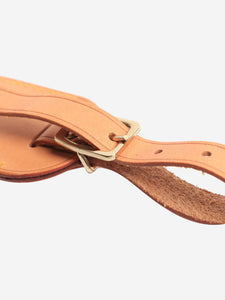 Louis Vuitton Neutral leather luggage tag