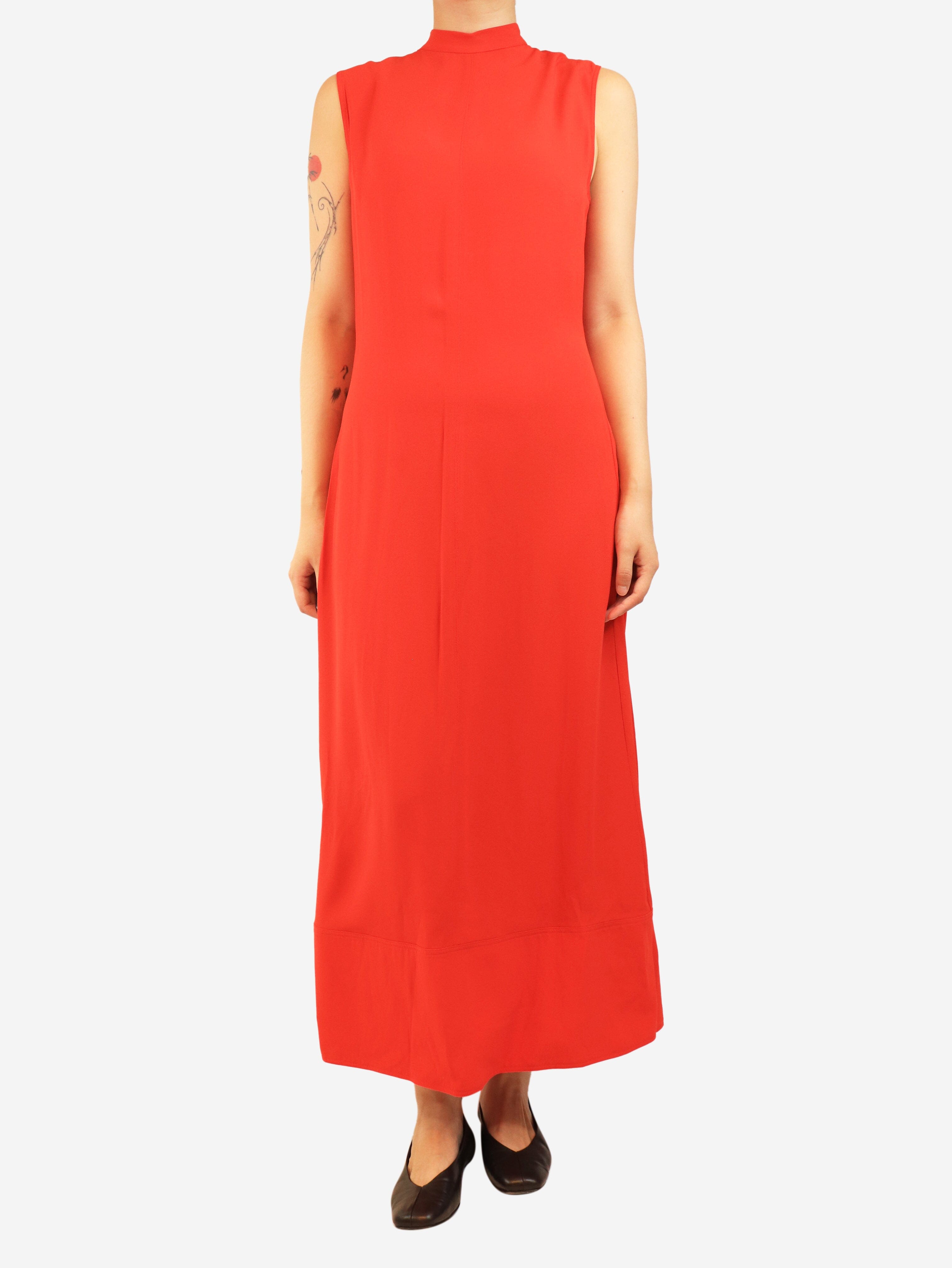Red sleeveless crepe midi dress - size UK 8 Dresses Marni 