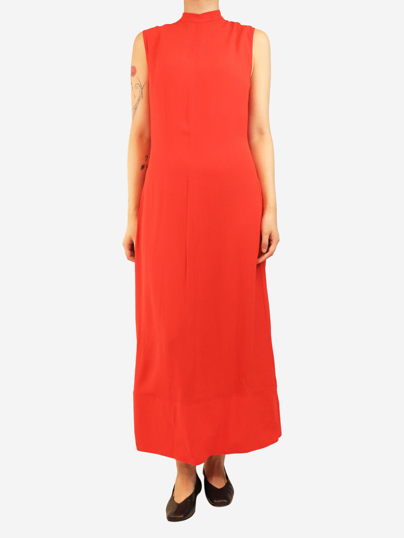 Red sleeveless crepe midi dress - size UK 8 Dresses Marni 