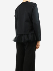 Comme Des Garçons Black tulle-peplum top - size S