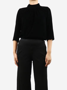 Rick Owens Black silk chiffon trousers - size UK 8