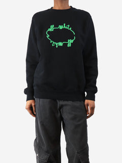 Black applique logo sweatshirt - size XS Tops Off-White 
