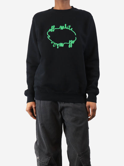Black applique logo sweatshirt - size XS Tops Off-White 