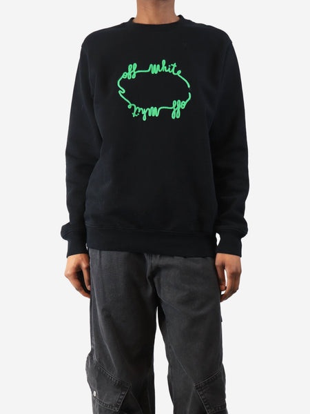 Black applique logo sweatshirt - size XS product image