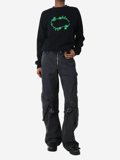 Charcoal grey cargo trousers - size UK 8 Trousers Acne Studios 