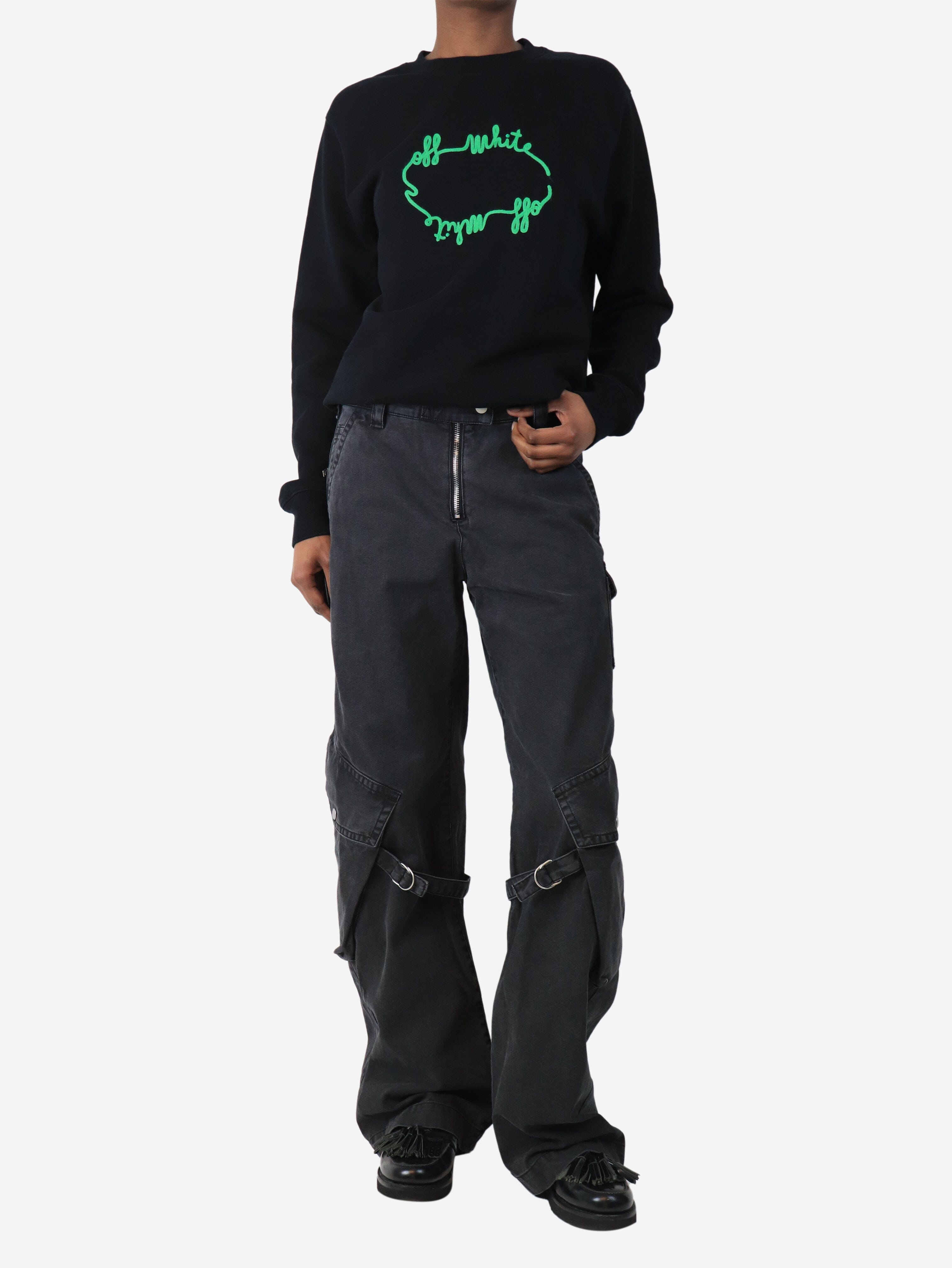 Charcoal grey cargo trousers - size UK 8 Trousers Acne Studios 