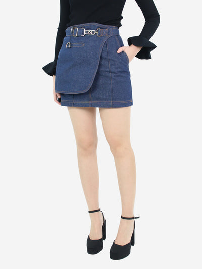 Blue high-waisted short fitted pencil skirt - size UK 8 Skirts Fendi 