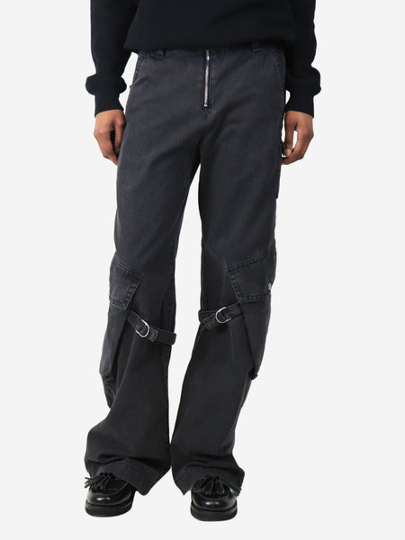 Charcoal grey cargo trousers - size UK 8 product image