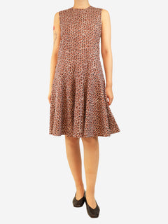 Brown sleeveless printed dress - size UK 10 Dresses Marni 