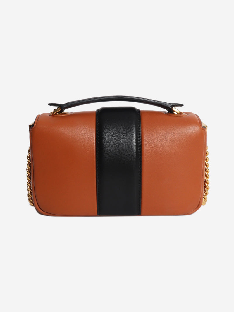 Black and brown two-tone mini Baguette bag Shoulder bags Fendi 