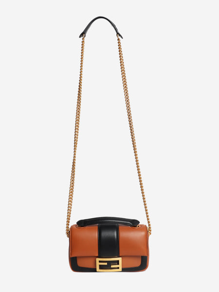 Black and brown two-tone mini Baguette bag alternate image