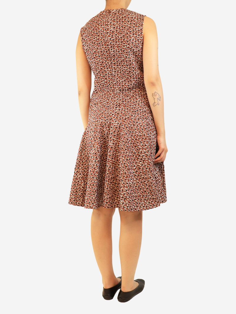 Brown sleeveless printed dress - size UK 10 Dresses Marni 