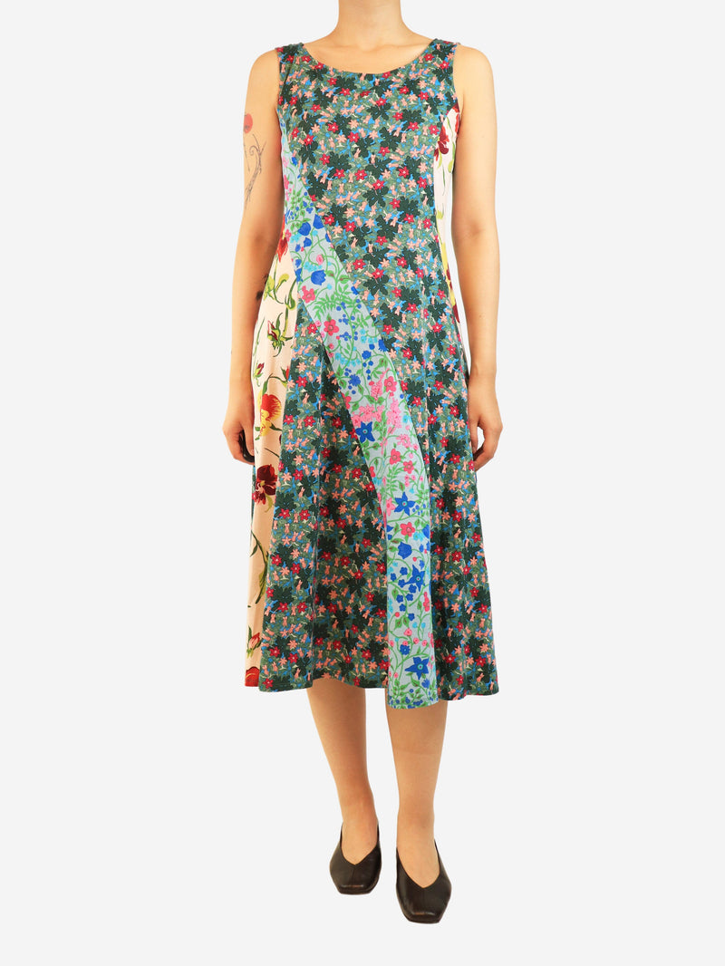 Green sleeveless floral midi dress - size S Dresses Weekend Max Mara 