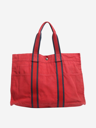Red canvas tote bag Tote Bags Hermes 