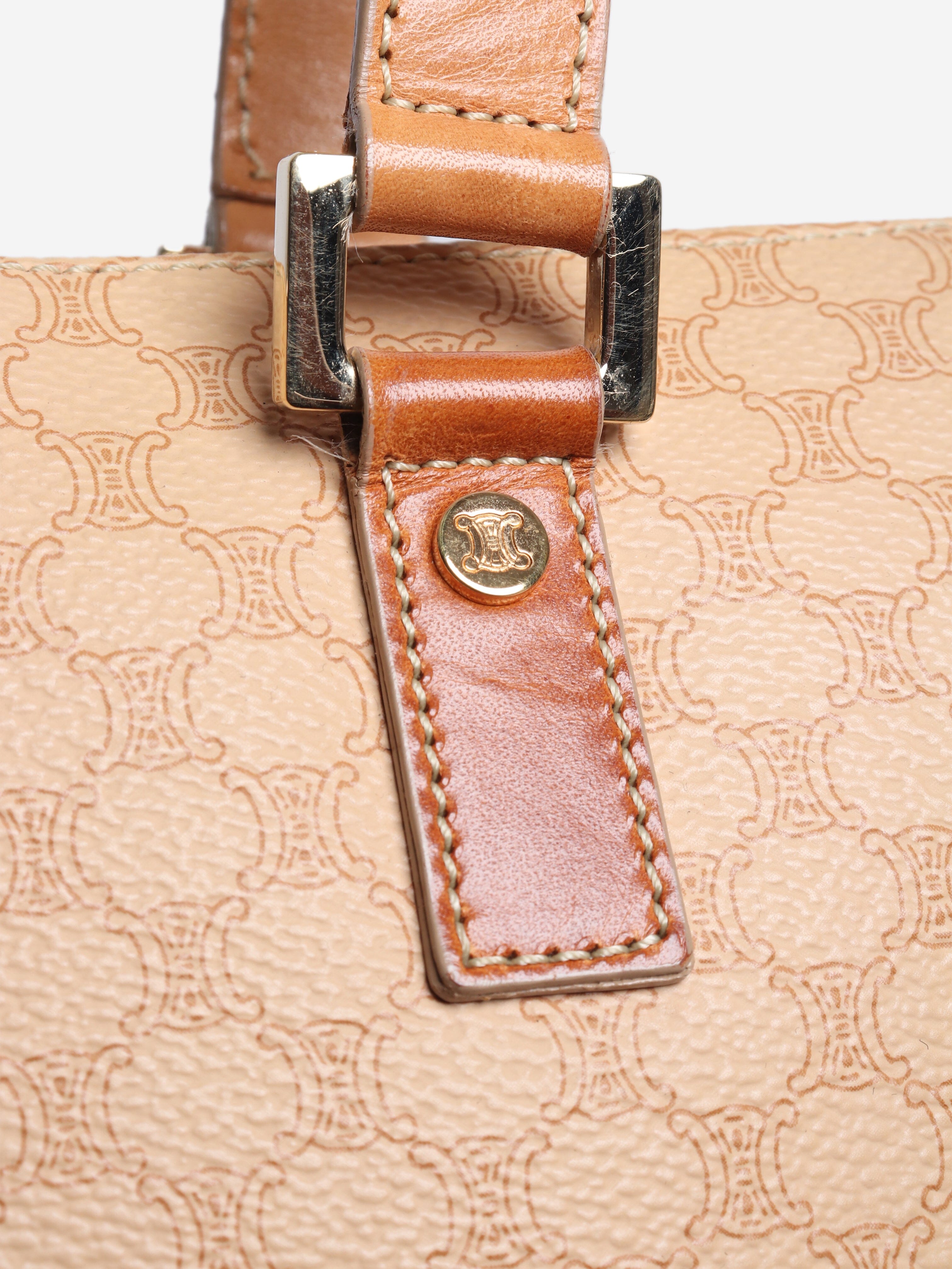 Beige vintage Macadam tote bag