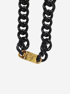 Prada Black acetate black chain necklace with gold hardware