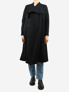 Yohji Yamamoto Black wool coat - size UK 10