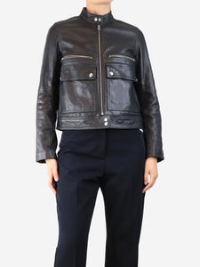 Zadig & Voltaire Black leather biker jacket - size M