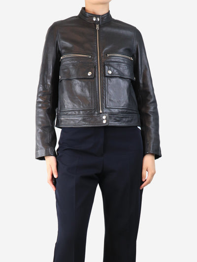 Black leather biker jacket - size M Coats & Jackets Zadig & Voltaire 