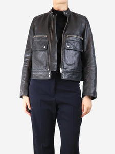 Zadig & Voltaire Black leather biker jacket - size M