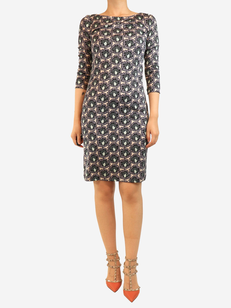 Multicolour printed mini dress - size S