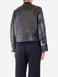 Zadig & Voltaire Black leather biker jacket - size M