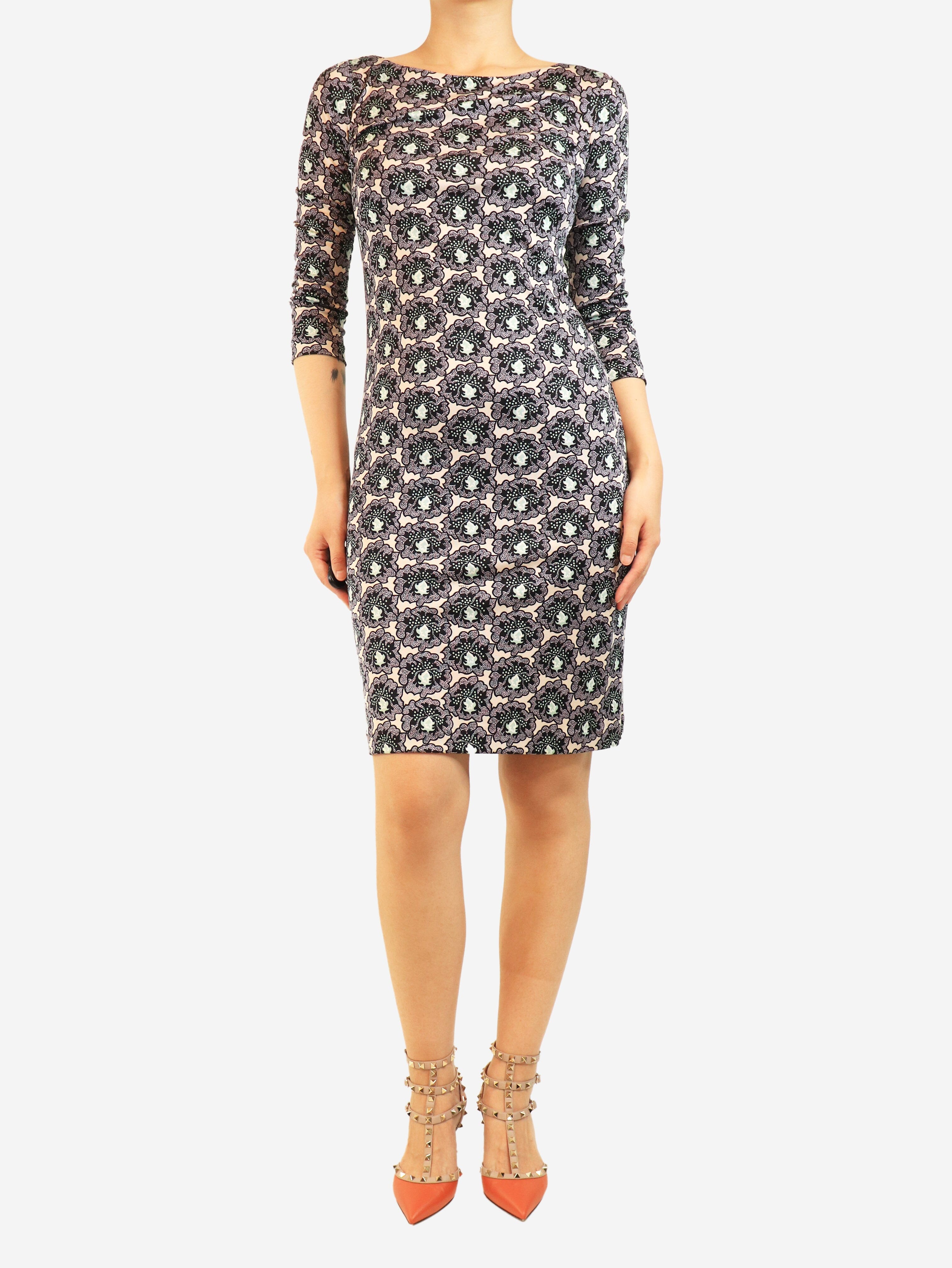 Multicolour printed mini dress - size S