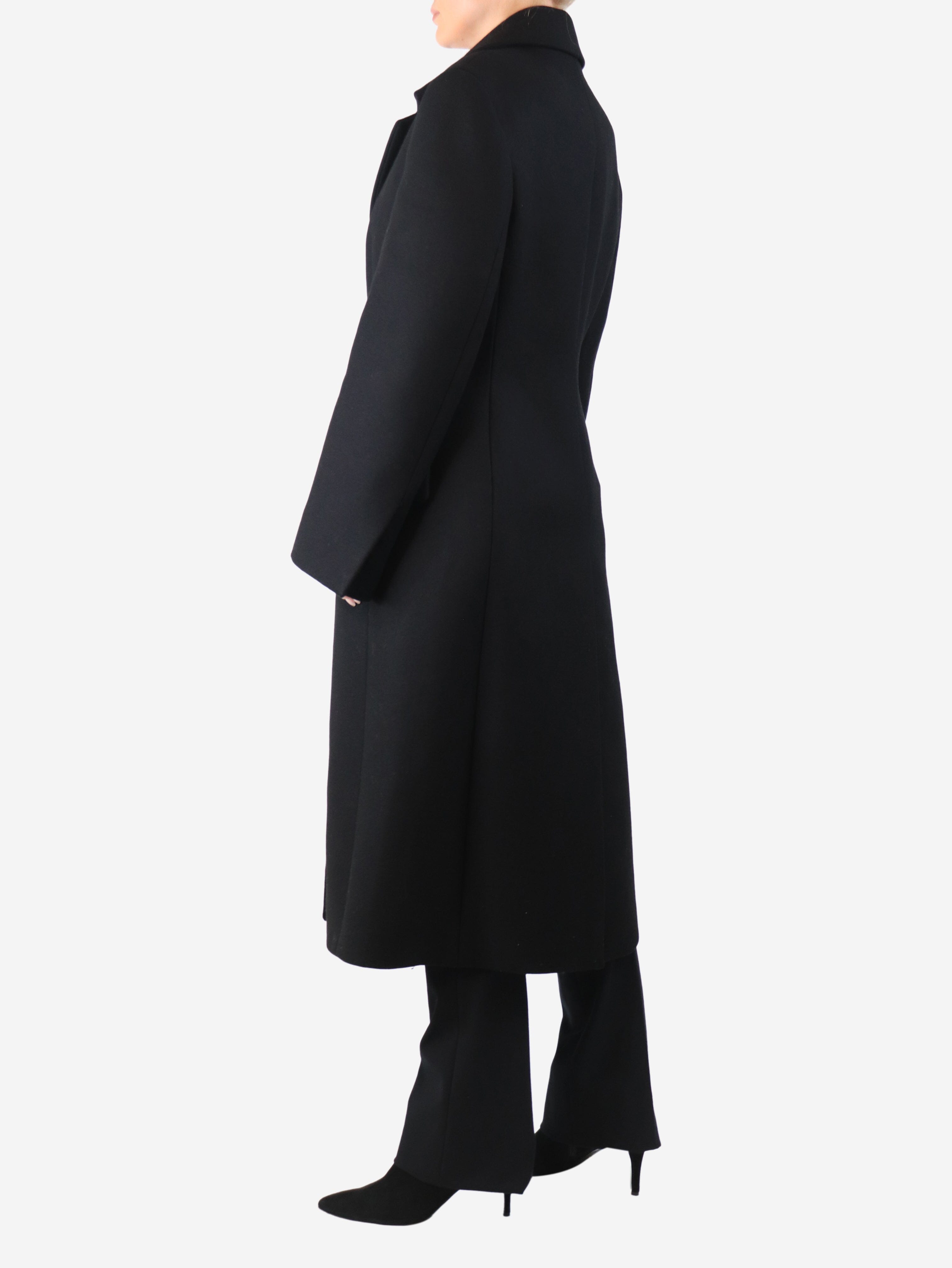 Black wool coat - size UK 12 Coats & Jackets Prada 