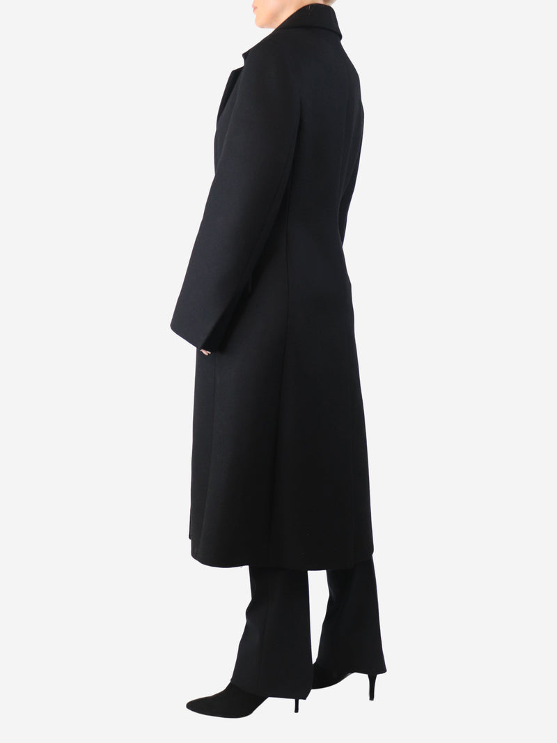 Black wool coat - size UK 12 Coats & Jackets Prada 