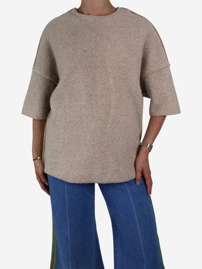 Neutral wool oversized knit jumper - size IT 40 Knitwear Stella McCartney 