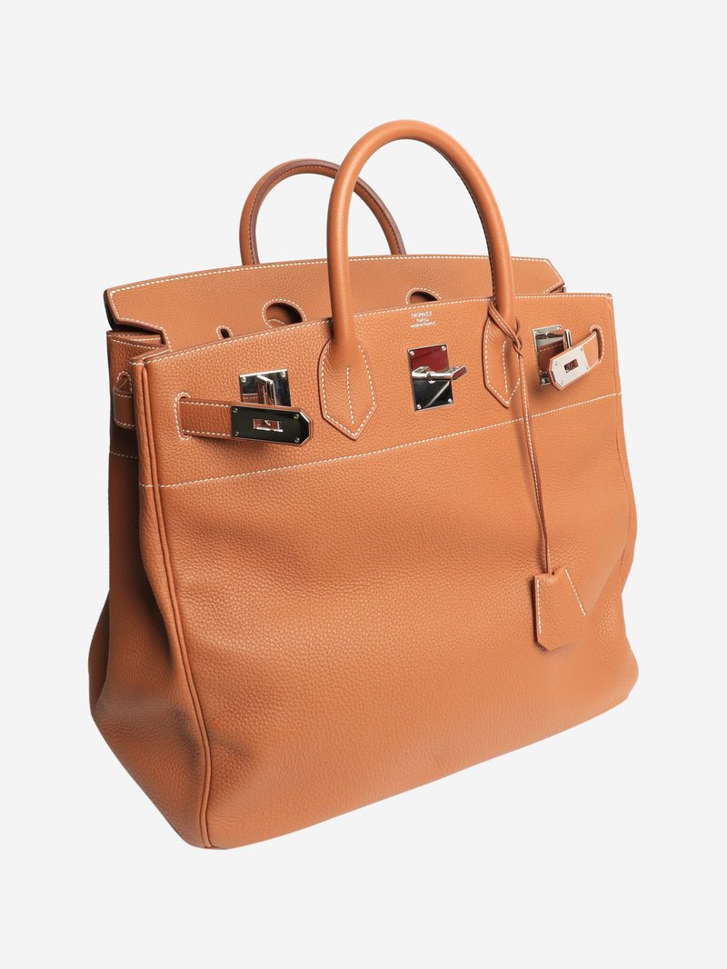 Gold HAC Birkin 40 bag in Togo leather Top Handle Bags Hermes 